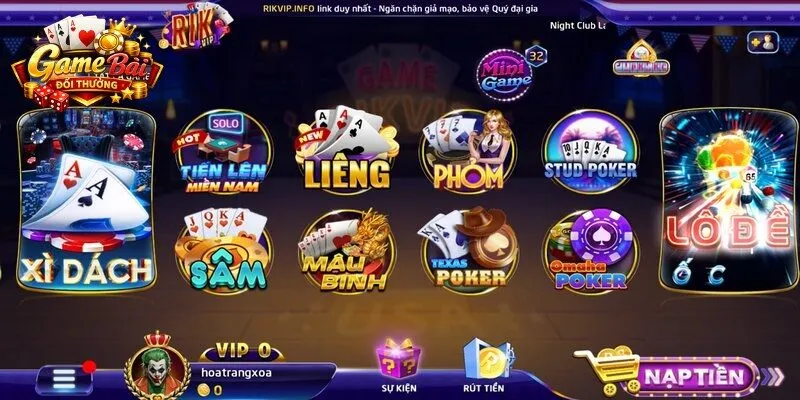 Hướng dẫn cơ bản các bước tham gia chơi Rikvip